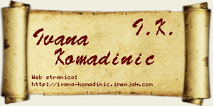 Ivana Komadinić vizit kartica